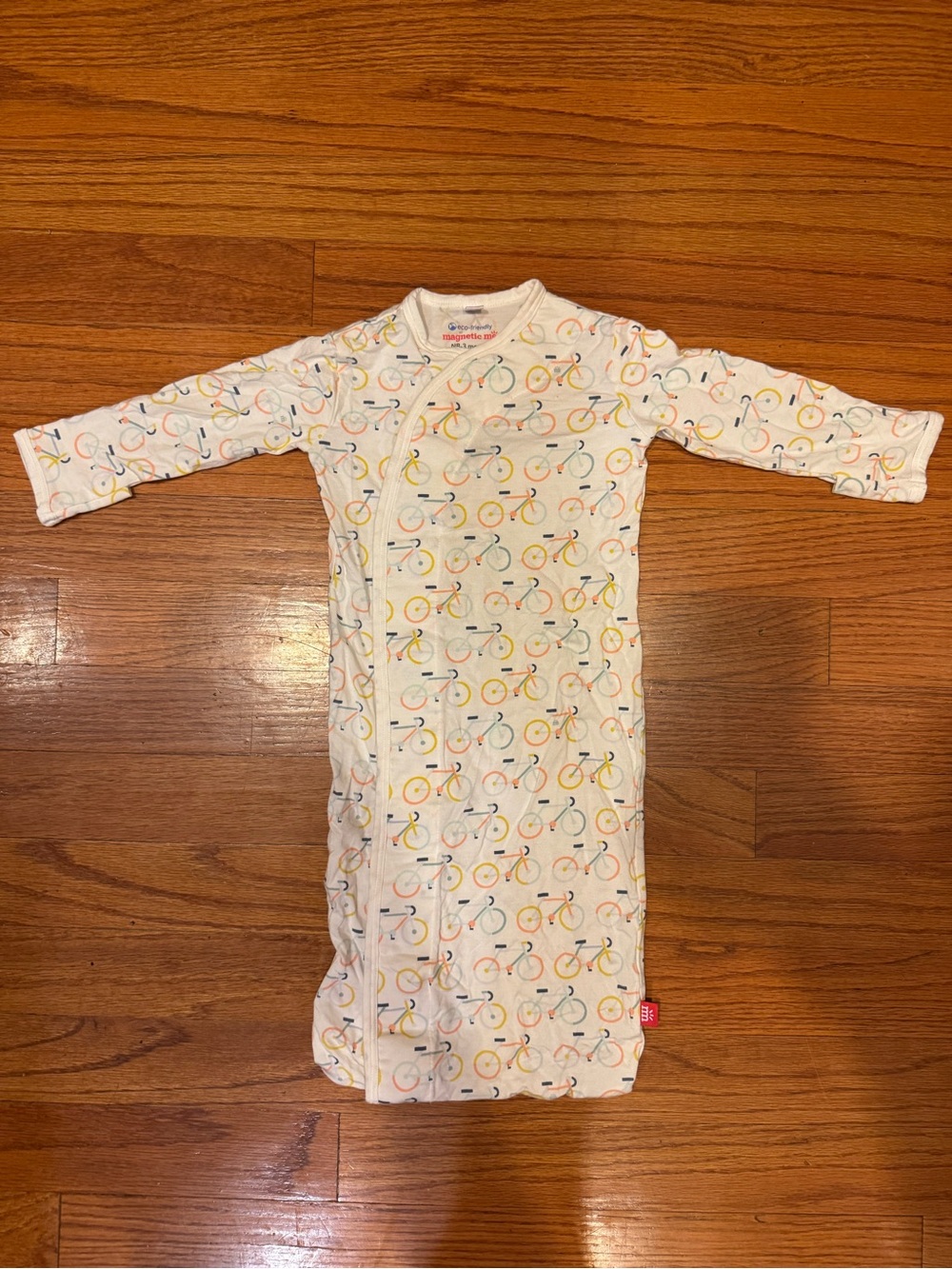 Magnetic Me Cream Sleep Sack with Colorful Bicycle Print